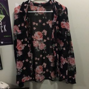 Sheer floral top